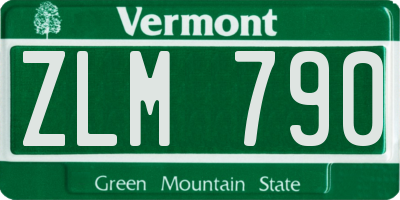 VT license plate ZLM790