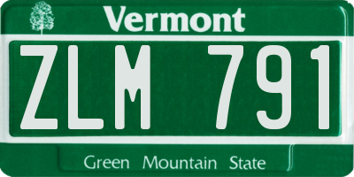 VT license plate ZLM791