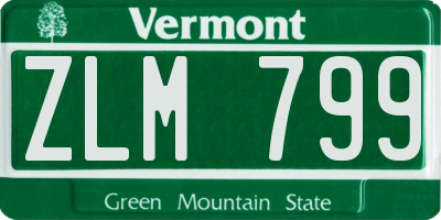 VT license plate ZLM799