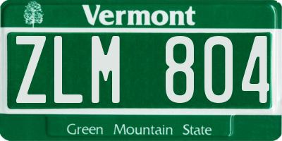 VT license plate ZLM804