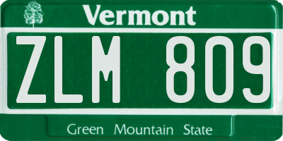 VT license plate ZLM809