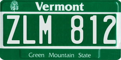 VT license plate ZLM812
