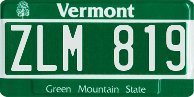VT license plate ZLM819