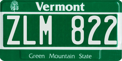VT license plate ZLM822