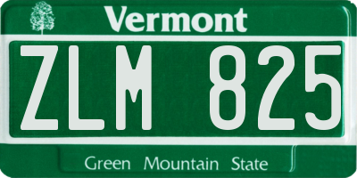 VT license plate ZLM825