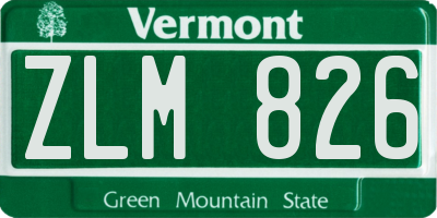 VT license plate ZLM826