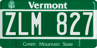 VT license plate ZLM827