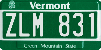 VT license plate ZLM831