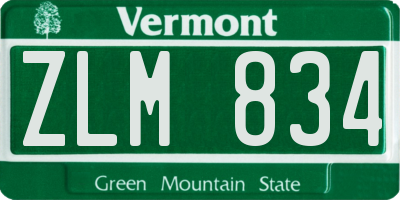 VT license plate ZLM834