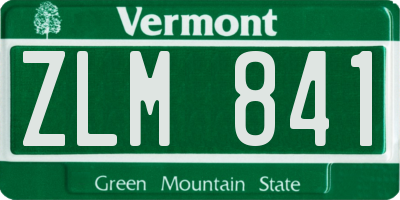 VT license plate ZLM841