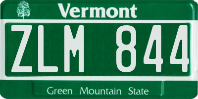 VT license plate ZLM844