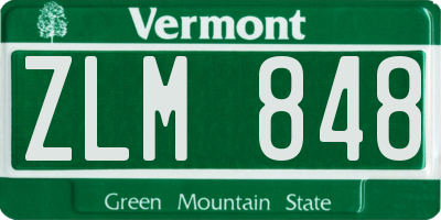VT license plate ZLM848