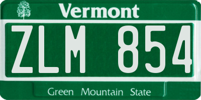 VT license plate ZLM854
