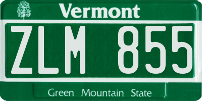 VT license plate ZLM855