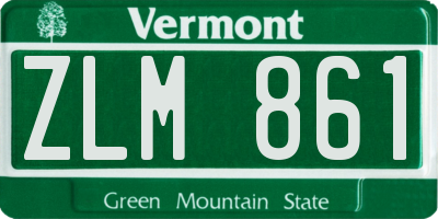 VT license plate ZLM861