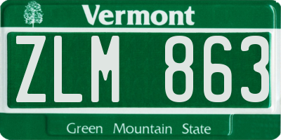 VT license plate ZLM863