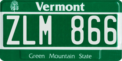 VT license plate ZLM866