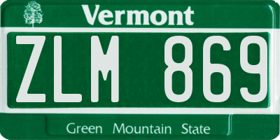 VT license plate ZLM869