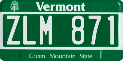VT license plate ZLM871