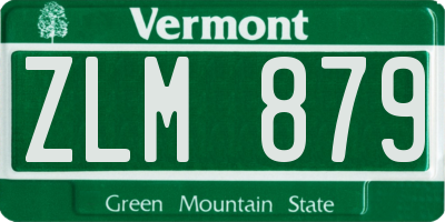 VT license plate ZLM879
