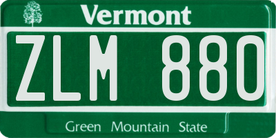 VT license plate ZLM880