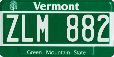 VT license plate ZLM882