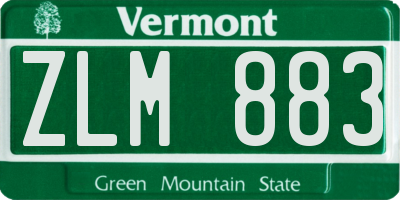 VT license plate ZLM883