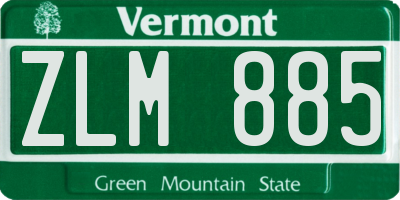 VT license plate ZLM885