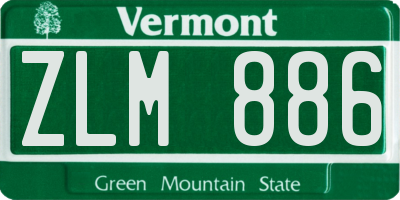 VT license plate ZLM886