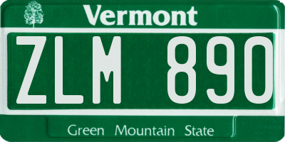 VT license plate ZLM890