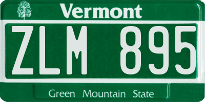 VT license plate ZLM895