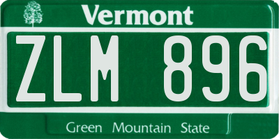 VT license plate ZLM896