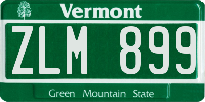 VT license plate ZLM899
