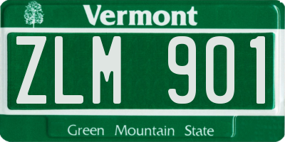 VT license plate ZLM901