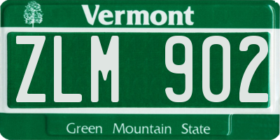 VT license plate ZLM902