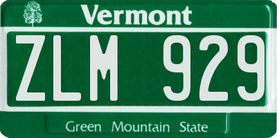 VT license plate ZLM929