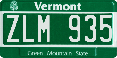 VT license plate ZLM935