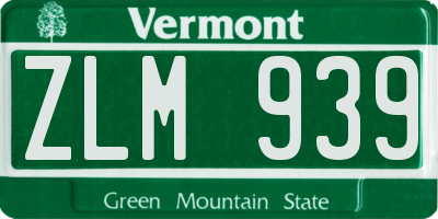 VT license plate ZLM939