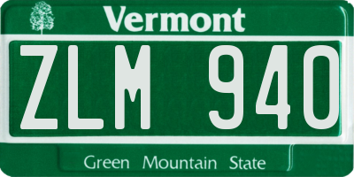 VT license plate ZLM940