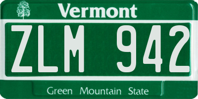 VT license plate ZLM942