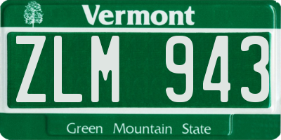 VT license plate ZLM943