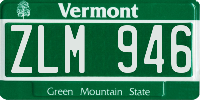 VT license plate ZLM946