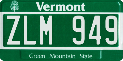 VT license plate ZLM949