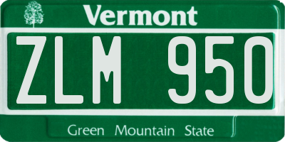 VT license plate ZLM950