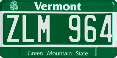 VT license plate ZLM964