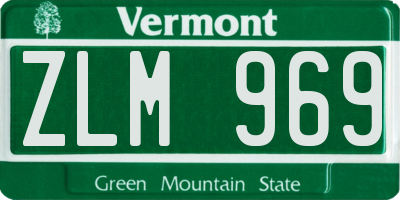 VT license plate ZLM969