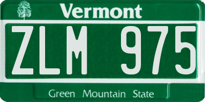 VT license plate ZLM975