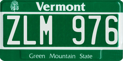 VT license plate ZLM976