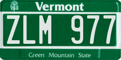 VT license plate ZLM977