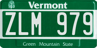 VT license plate ZLM979